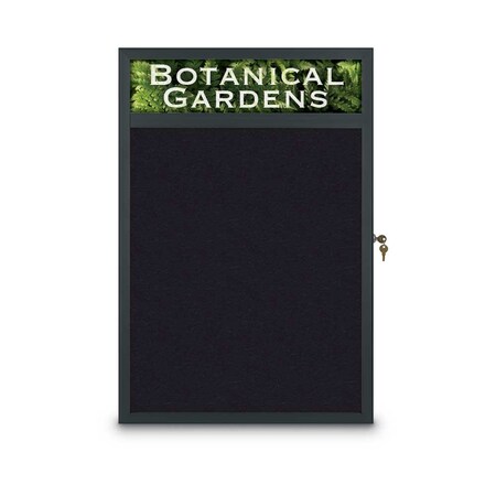United Visual Products Open Faced Traditional Rounded Corkboard UV644ARC-GOLD-MEDGRY